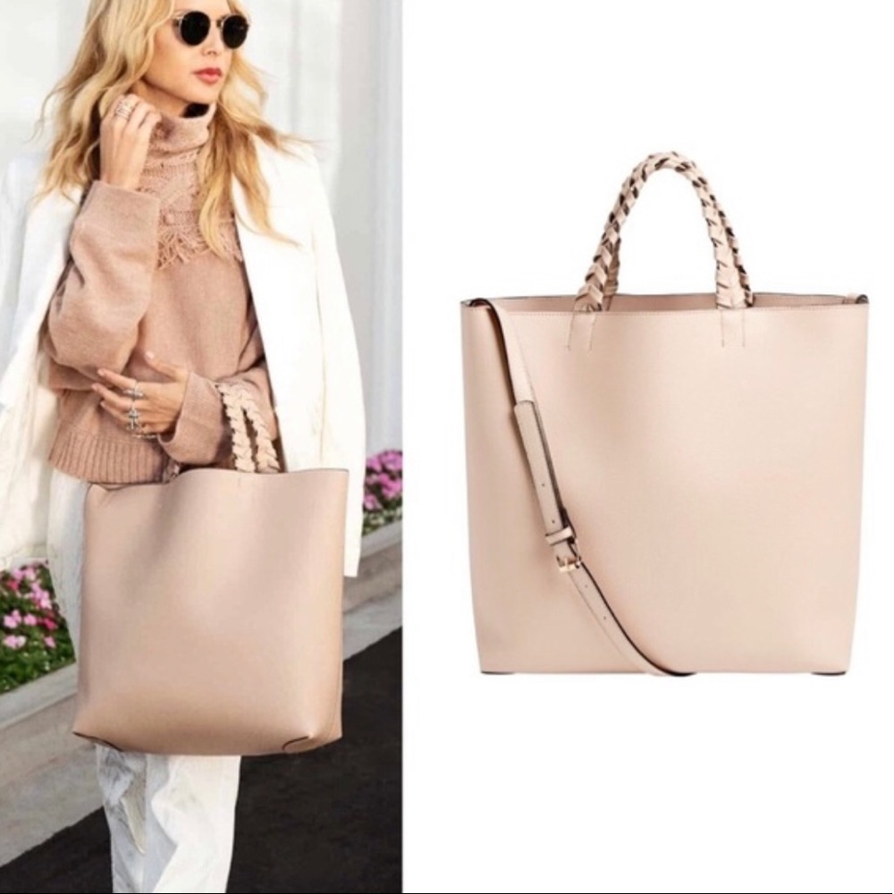NWT Jules Kae Vegan Leather Tote Blush Rachel Zoe